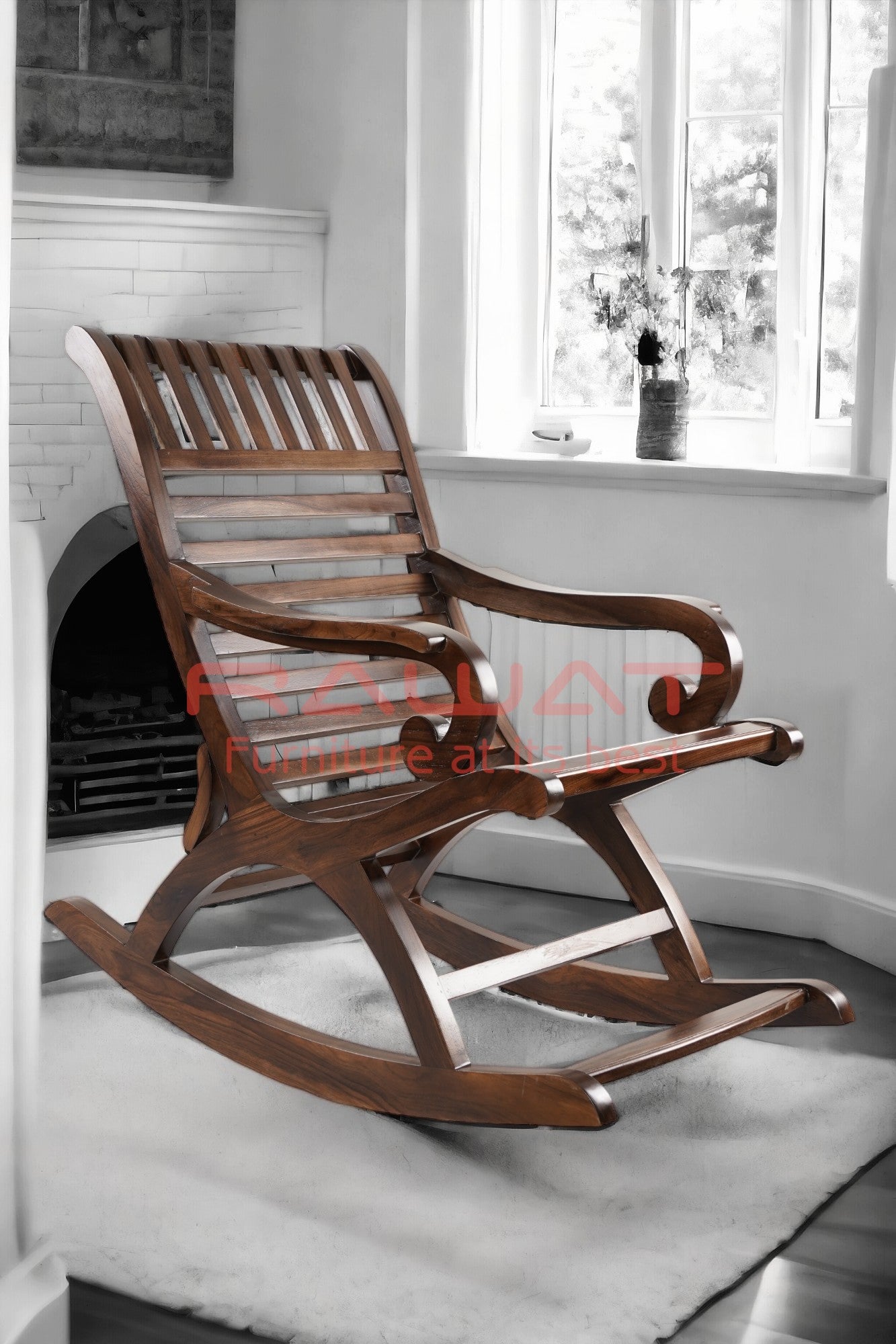 Rocking Chair RC02 Indian Teak RAWAT FURNITURE