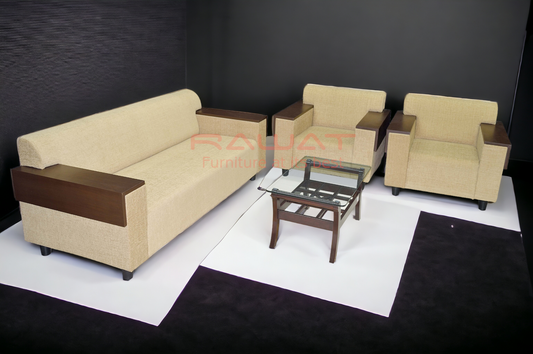 Sofa Set 3+1+1 SO15 Teak And PineWood RAWAT