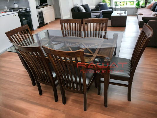 Dining Table 6 Seater DT61DC61 Teak Wood By RAWAT