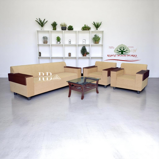Sofa Set 3+1+1 SO15 Teak And PineWood RAWAT