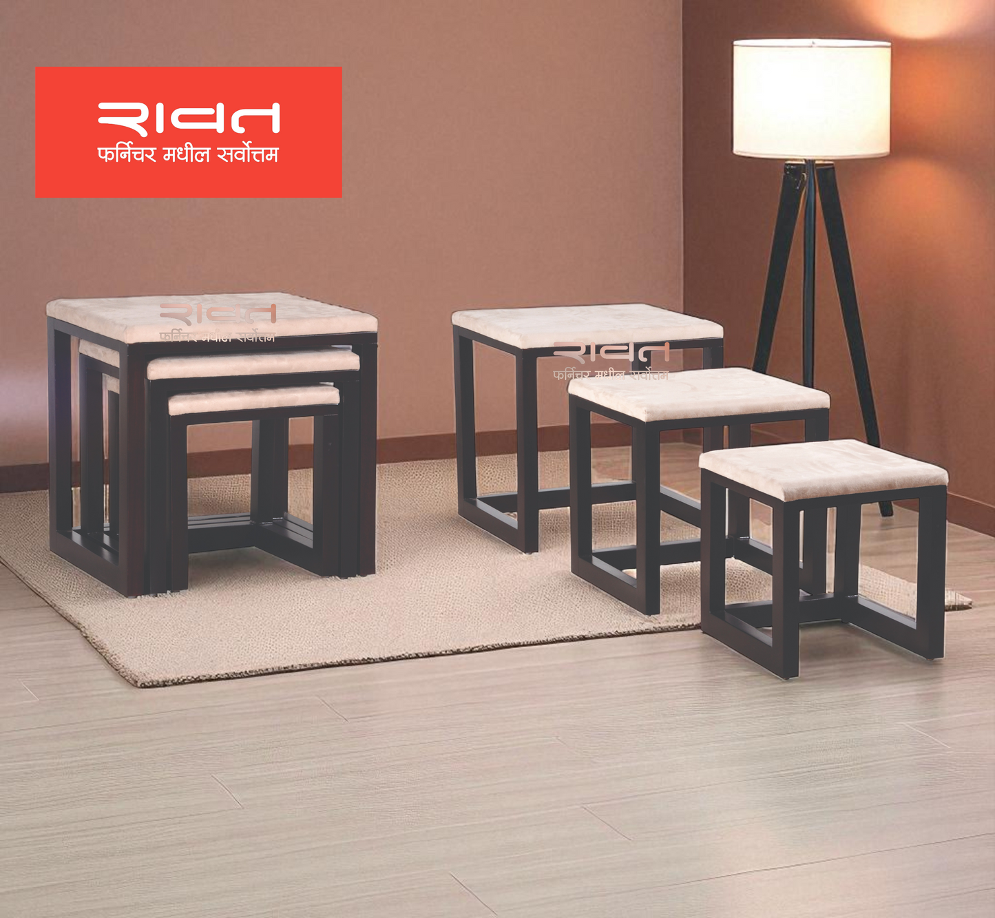 Pet Table Set Of Three PT001 Teak Wood RAWAT